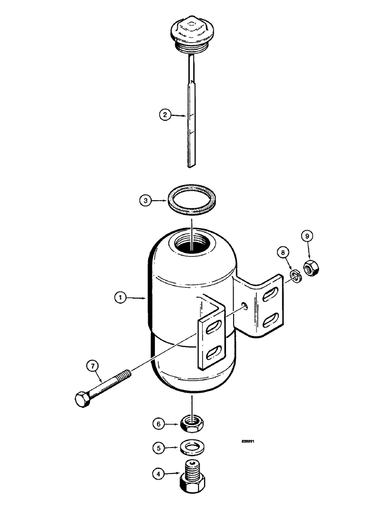 Схема запчастей Case W14 - (448) - L71025 BRAKE RESERVOIR (07) - BRAKES