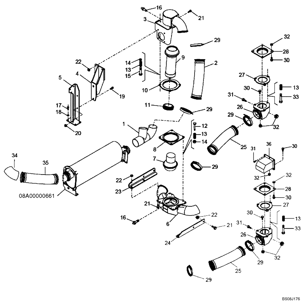 Схема запчастей Case 330B - (72A00030736[001]) - HEATING KIT, DUMP BODY (8998341354) (19) - OPTIONS
