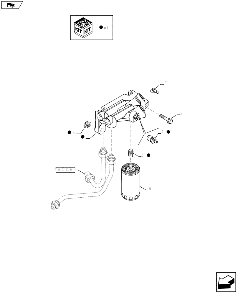 Схема запчастей Case F3BE0684N E918 - (10.206.01) - FUEL FILTER (504088012-5801445627) (10) - ENGINE