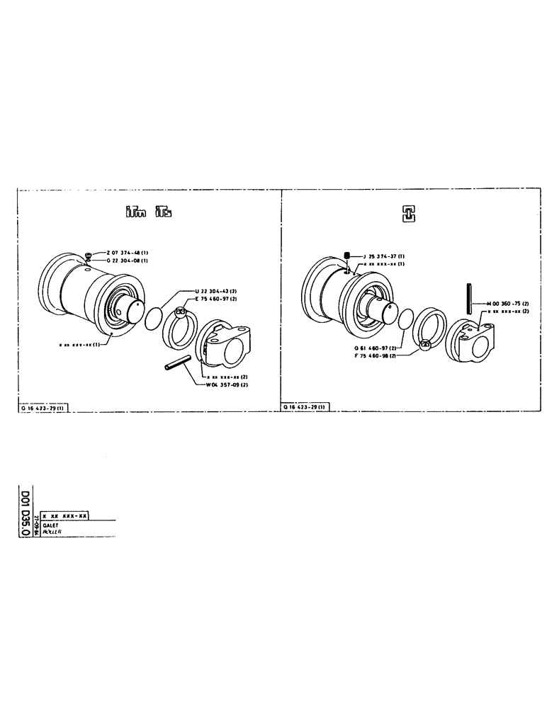 Схема запчастей Case 160CK - (093) - ROLLER (04) - UNDERCARRIAGE