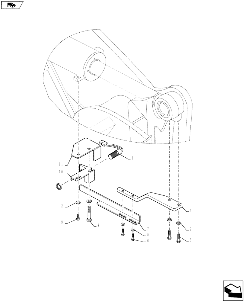 Схема запчастей Case 721F - (55.746.01[01]) - CONTROL - RETURN-TO-DIG (Z BAR) (55) - ELECTRICAL SYSTEMS