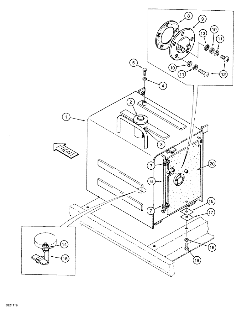 Схема запчастей Case 9030 - (3-02) - FUEL TANK (03) - FUEL SYSTEM