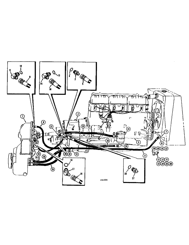 Схема запчастей Case W9E - (162) - CONVERTER AND TRANSMISSION, COOLING SYSTEM (06) - POWER TRAIN