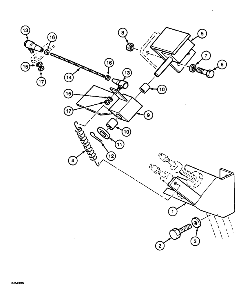 Схема запчастей Case 688 - (9-046) - ENGINE THROTTLE CONTROLS (09) - CHASSIS