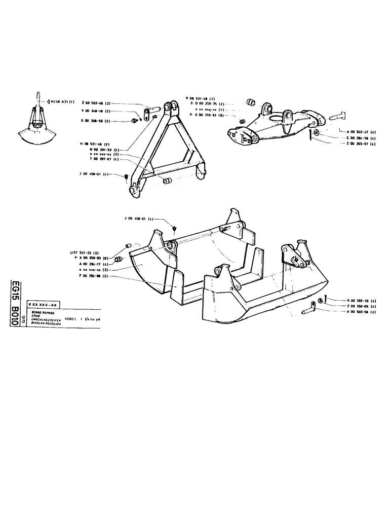 Схема запчастей Case GCK120 - (254) - GRAB 