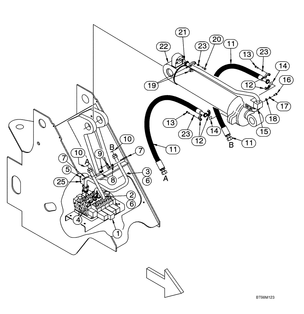 Схема запчастей Case 921C - (08-08) - HYDRAULICS - LOADER BUCKET (Jun 15 2009 9:56AM) (08) - HYDRAULICS