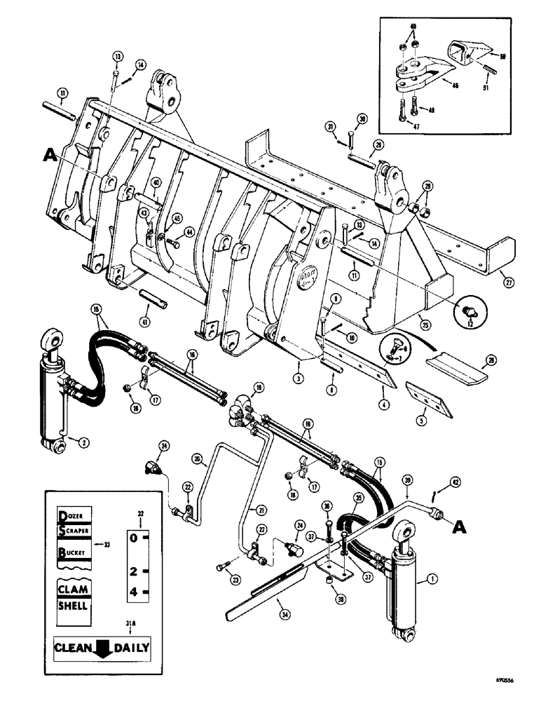 Схема запчастей Case W9C - (202) - DROTT FOUR-IN-ONE BUCKET (09) - CHASSIS