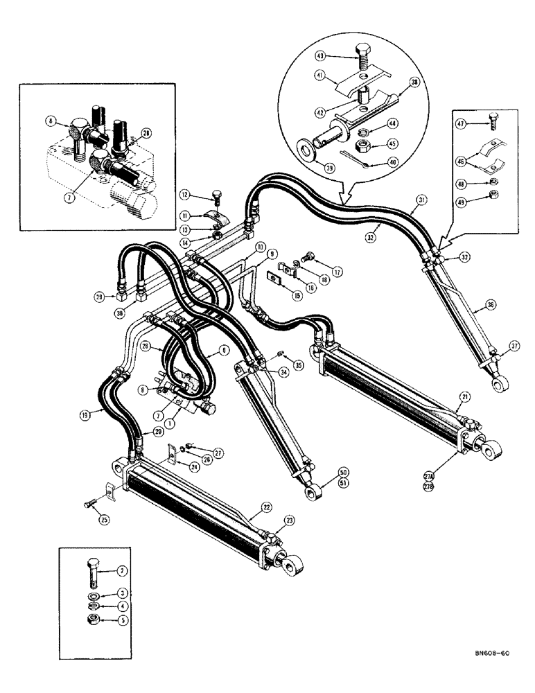 Схема запчастей Case 420C - (180) - LOADER HYDRAULICS, LIFT CYLINDER HYDRAULICS (07) - HYDRAULIC SYSTEM