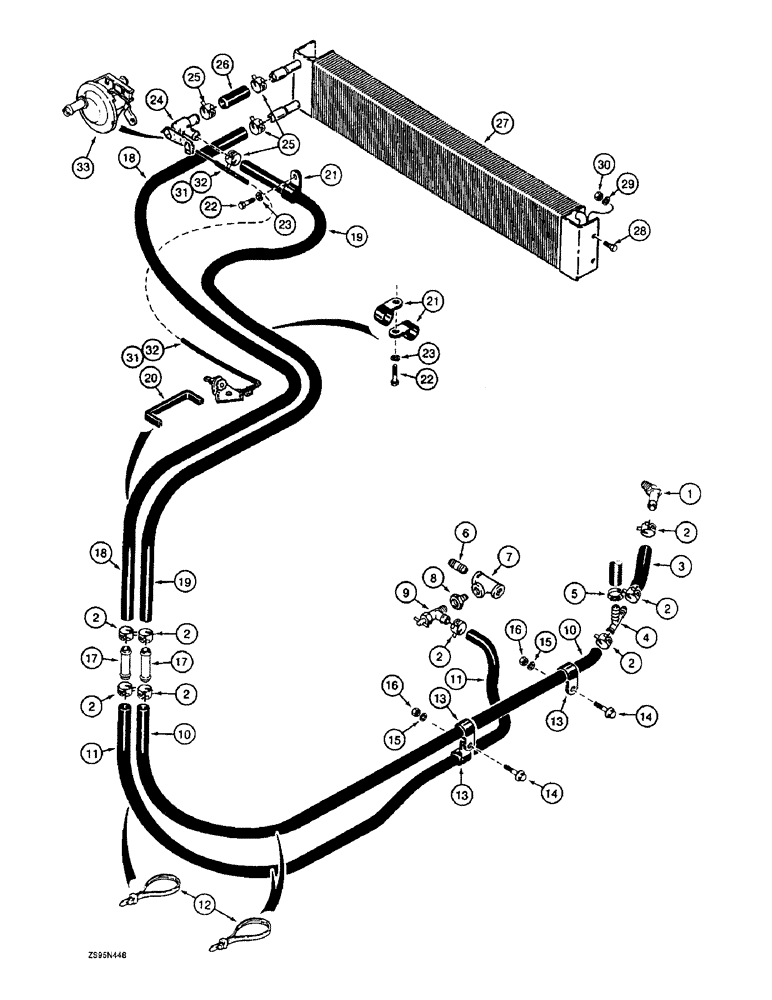 Схема запчастей Case 1150E - (9-100) - CAB HEATING SYSTEM - DOZER MODELS, ALL DOZERS EXCEPT 6" GUAGE LONG TRACK MODELS (09) - CHASSIS/ATTACHMENTS