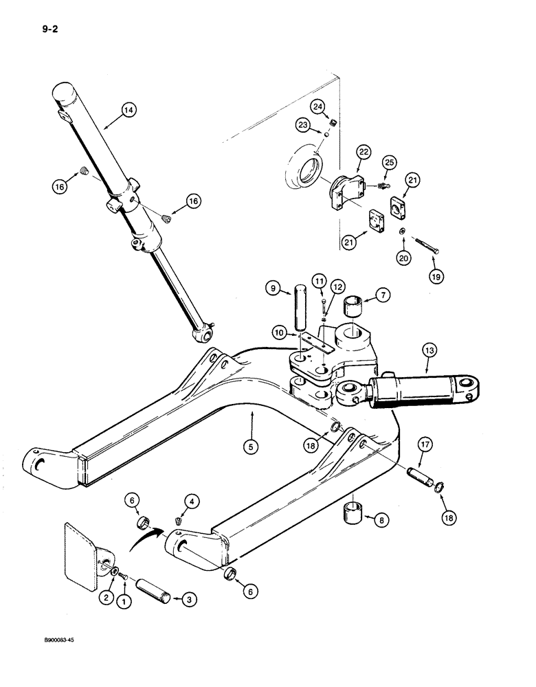 Схема запчастей Case 650 - (9-02) - DOZER C-FRAME (09) - CHASSIS/ATTACHMENTS