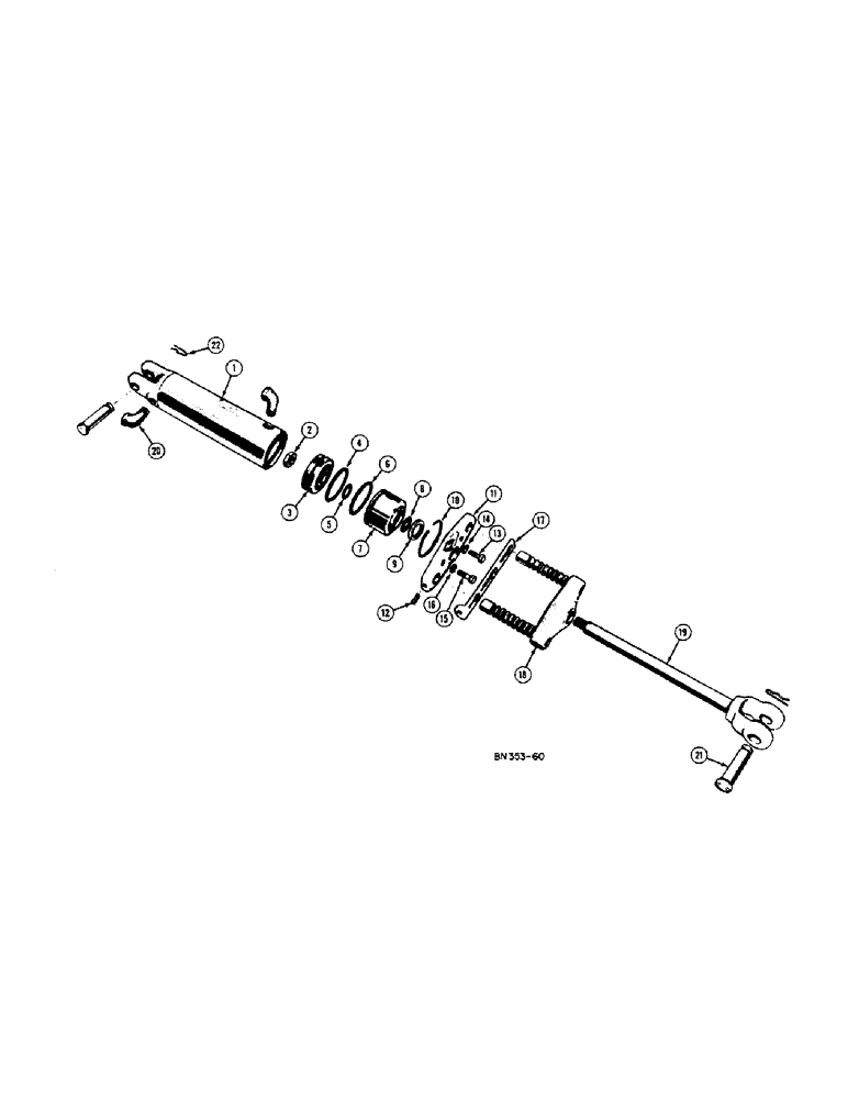 Схема запчастей Case 420B - (154) - B3785AA PORTABLE CYLINDER 