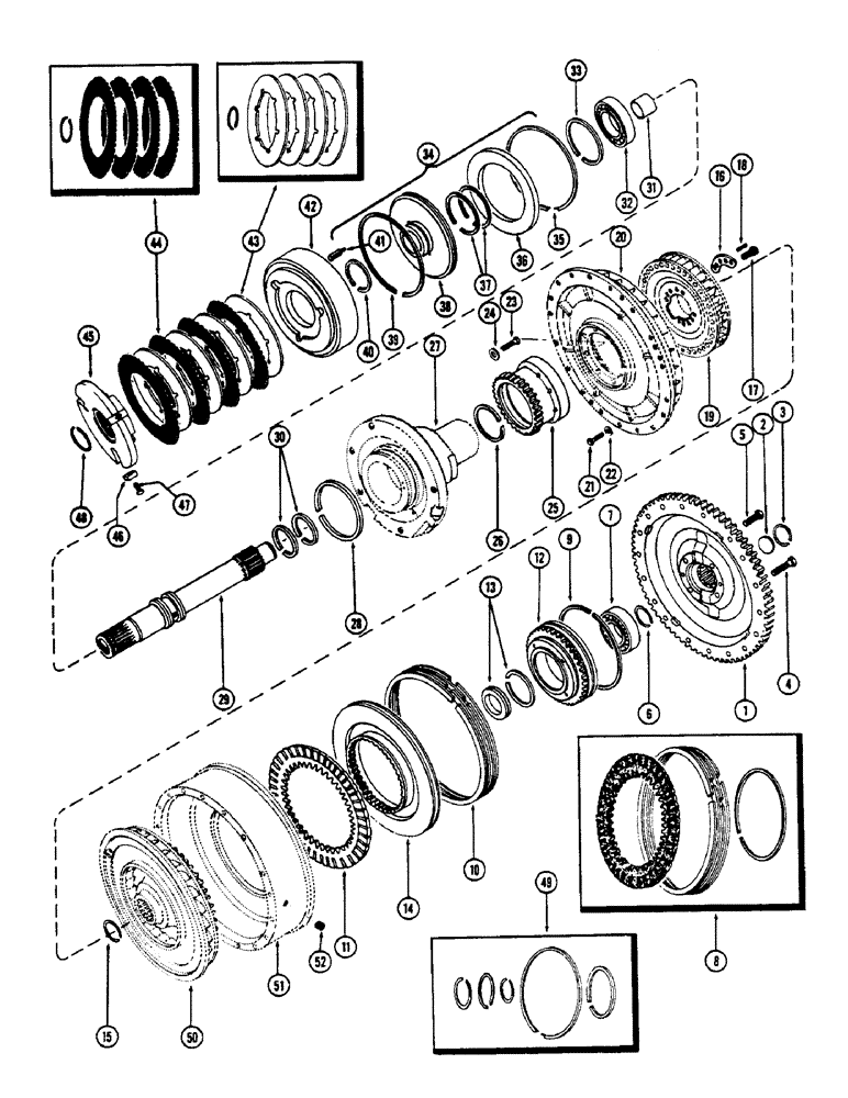 Схема запчастей Case 530CK - (077A) - G30373 TORFQUE CONVERTER PARTS (17) - TORQUE CONVERTER