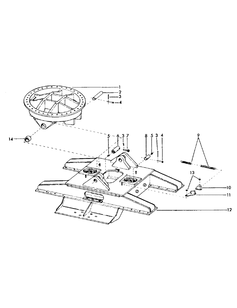 Схема запчастей Case 40YC - (B08) - LEVELER CARBODY FOR TURNTABLE LEVELER AND RING WITH PINS AND (04) - UNDERCARRIAGE