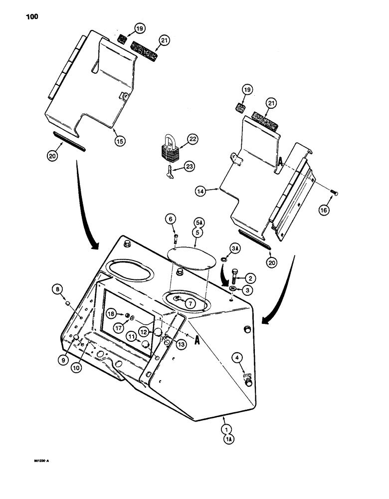 Схема запчастей Case 480LL - (100) - INSTRUMENT PANEL AND COVERS (55) - ELECTRICAL SYSTEMS