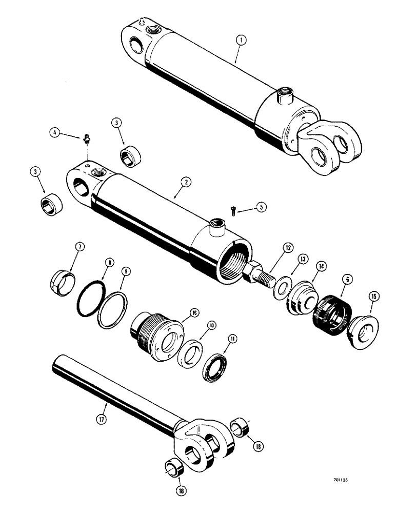 Схема запчастей Case 680CK - (208) - G32141 HYDRA-LEVELING CYLINDER, TRACTOR SN. 9105675 AND AFTER (35) - HYDRAULIC SYSTEMS