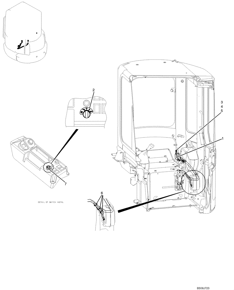 Схема запчастей Case CX50B - (01-079) - HARNESS ASSY, CAB (PW14E00002F1) (05) - SUPERSTRUCTURE