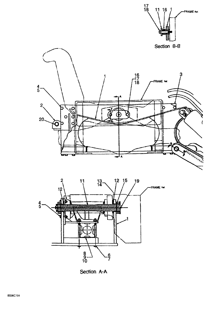 Схема запчастей Case 689G - (09-30) - STABILIZER FRAME AND RELATED PARTS (09) - CHASSIS