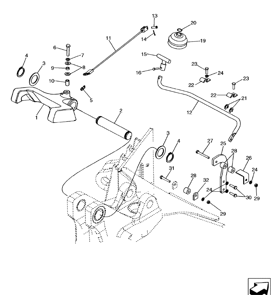 Схема запчастей Case 580SM - (84.120.01[02]) - BOOM LATCH (WITH PILOT CONTROLS) (84) - BOOMS, DIPPERS & BUCKETS