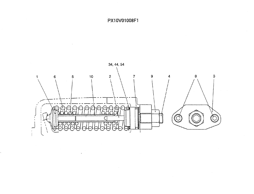 Схема запчастей Case CX36B - (07-029) - SPRING ASSY ELECTRICAL AND HYDRAULIC COMPONENTS