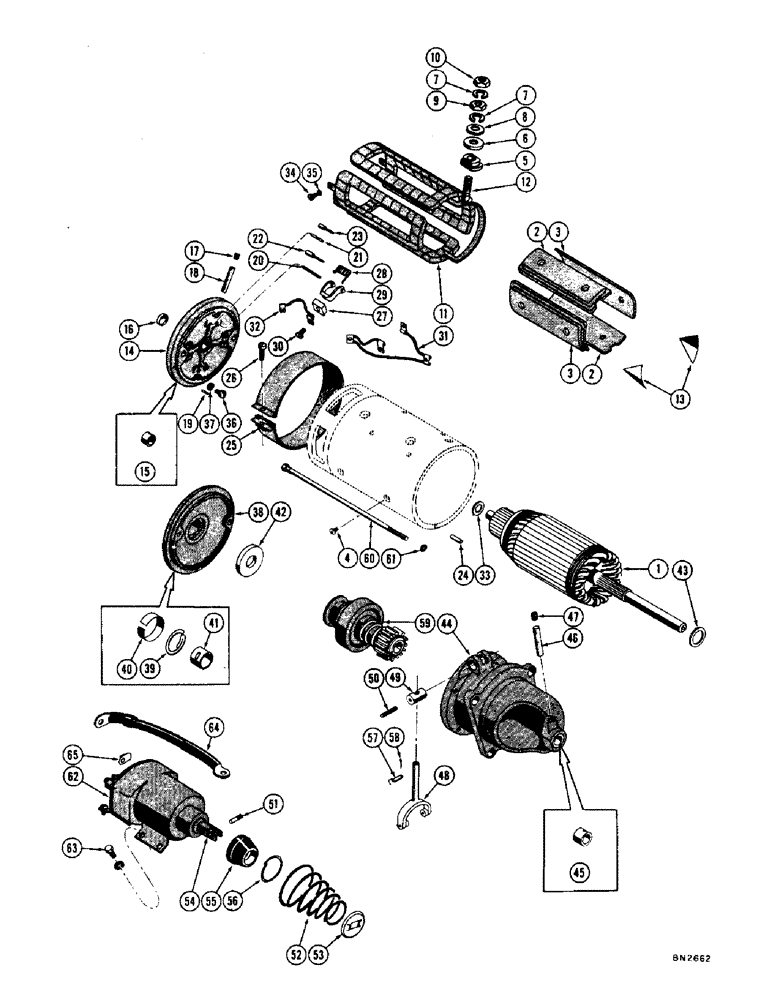 Схема запчастей Case 1000 - (082) - R18001 STARTER (06) - ELECTRICAL SYSTEMS