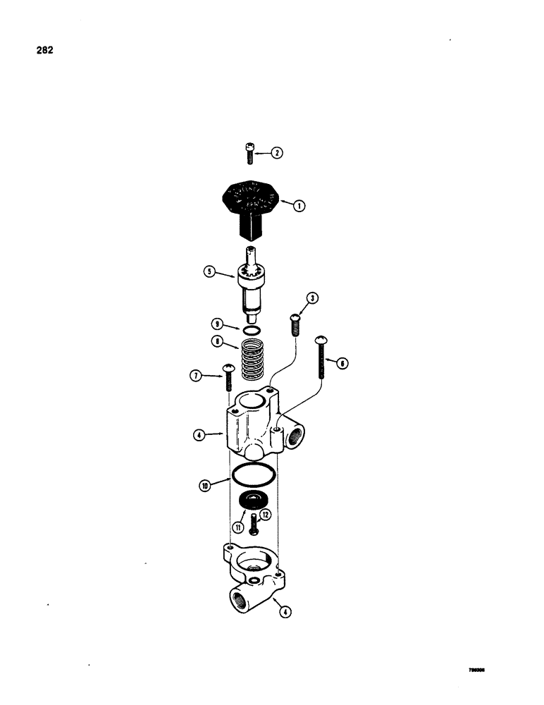 Схема запчастей Case W20B - (282) - L52178 PARKING BRAKE VALVE (07) - BRAKES