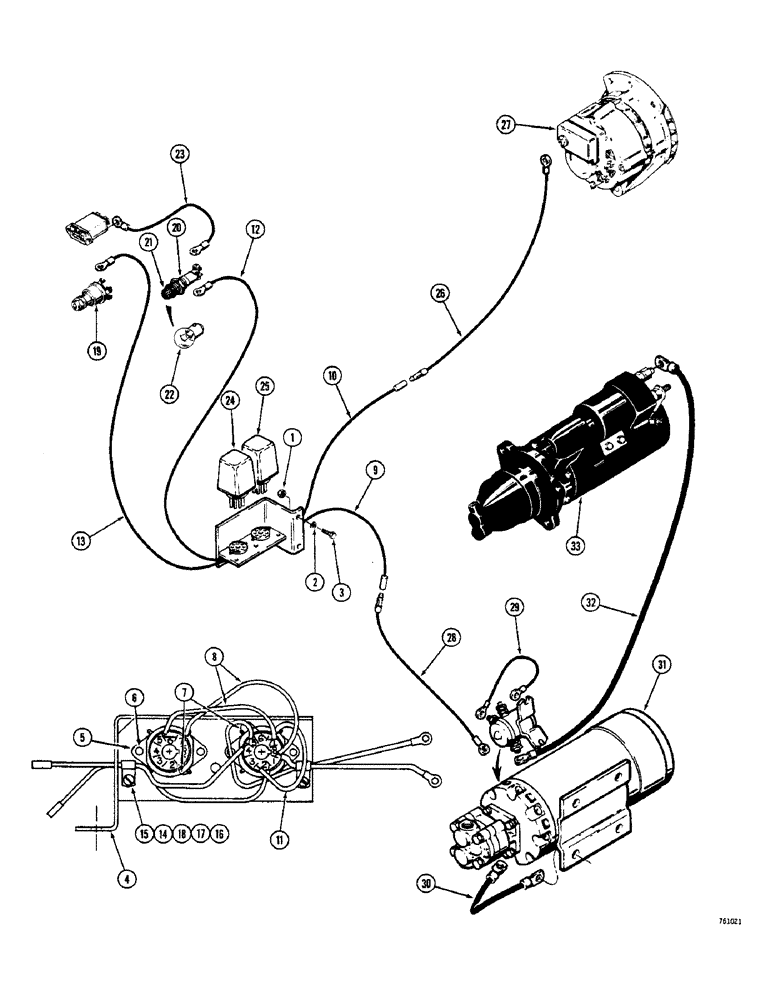 Схема запчастей Case 600 - (088) - AUXILIARY STEERING ELECTRICAL SYSTEM (06) - ELECTRICAL SYSTEMS