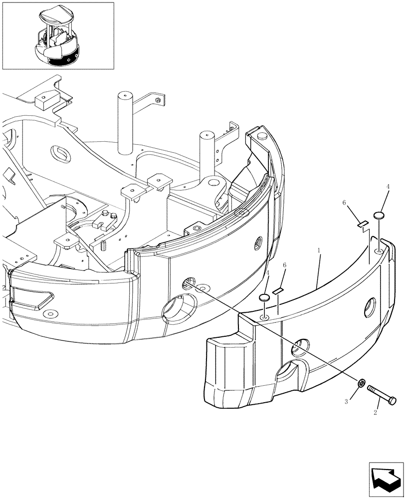 Схема запчастей Case CX31B - (703-19[1]) - COUNTERWEIGHT (GAIN) (39) - FRAMES AND BALLASTING