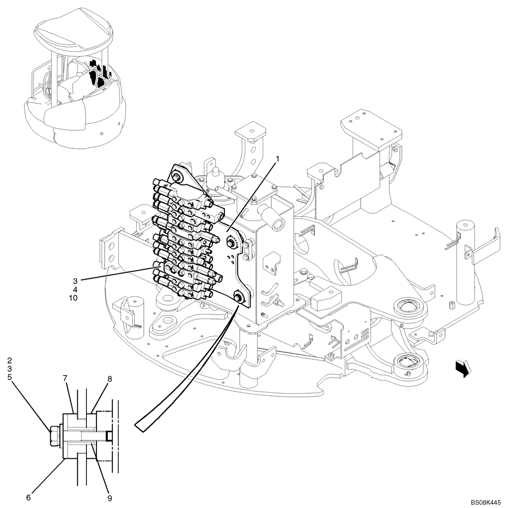 Схема запчастей Case CX27B BTW - (01-021) - VALVE INSTAL (PM64H00051F1) (35) - HYDRAULIC SYSTEMS