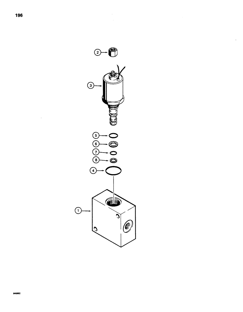 Схема запчастей Case 880D - (196) - S237789 SOLENOID VALVE, FAST HOIST AND DRIVE BRAKE (07) - HYDRAULIC SYSTEM