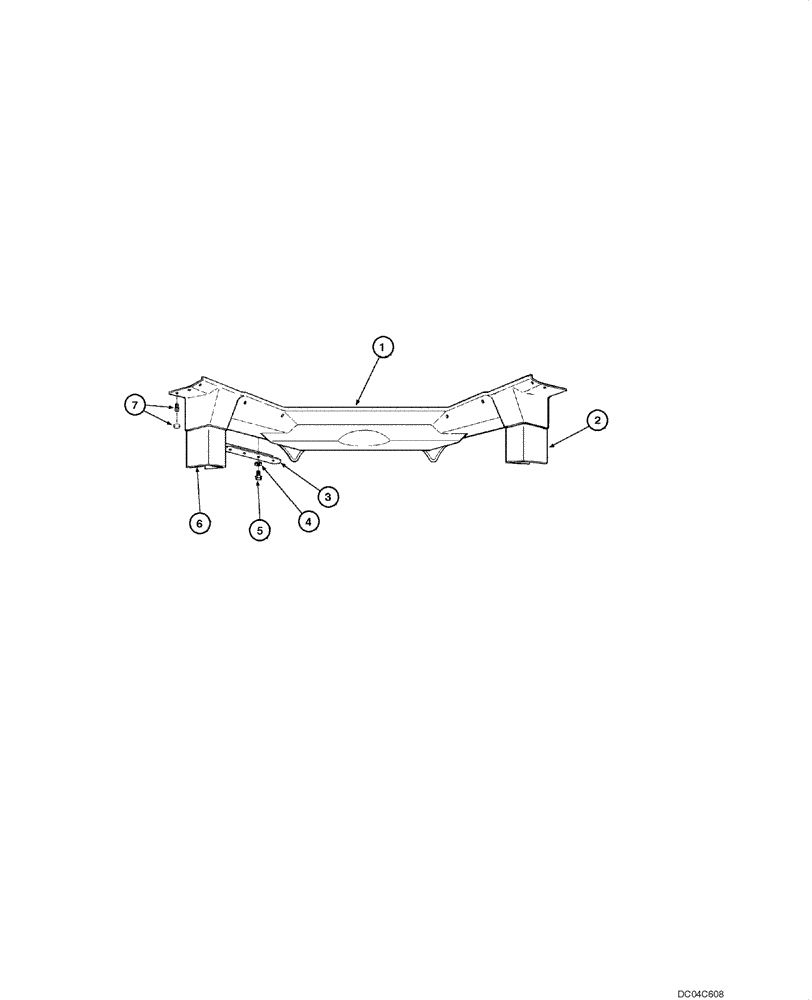 Схема запчастей Case 845 - (09.43[00]) - CAB - ROOF (OPEN CAB) (09) - CHASSIS