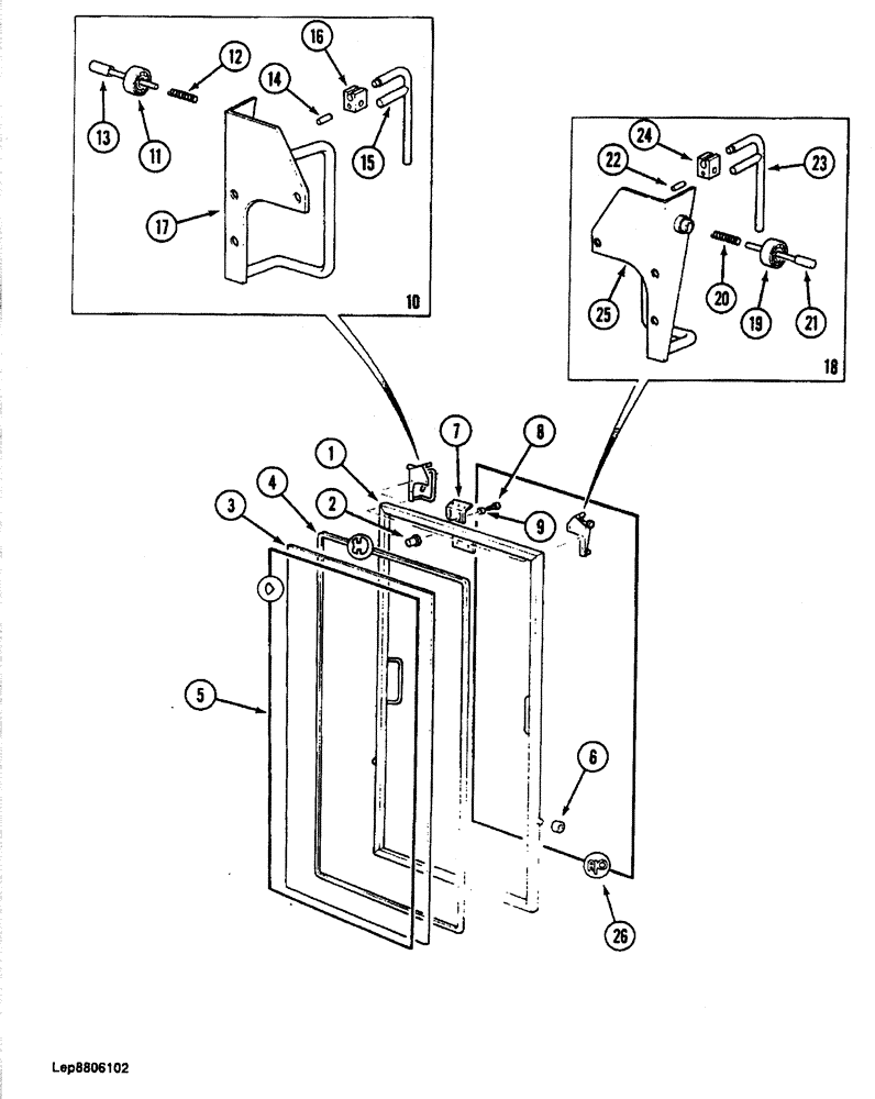 Схема запчастей Case 688 - (9-074) - CAB WINDSHIELD, P.I.N. FROM XXXXX AND AFTER (09) - CHASSIS