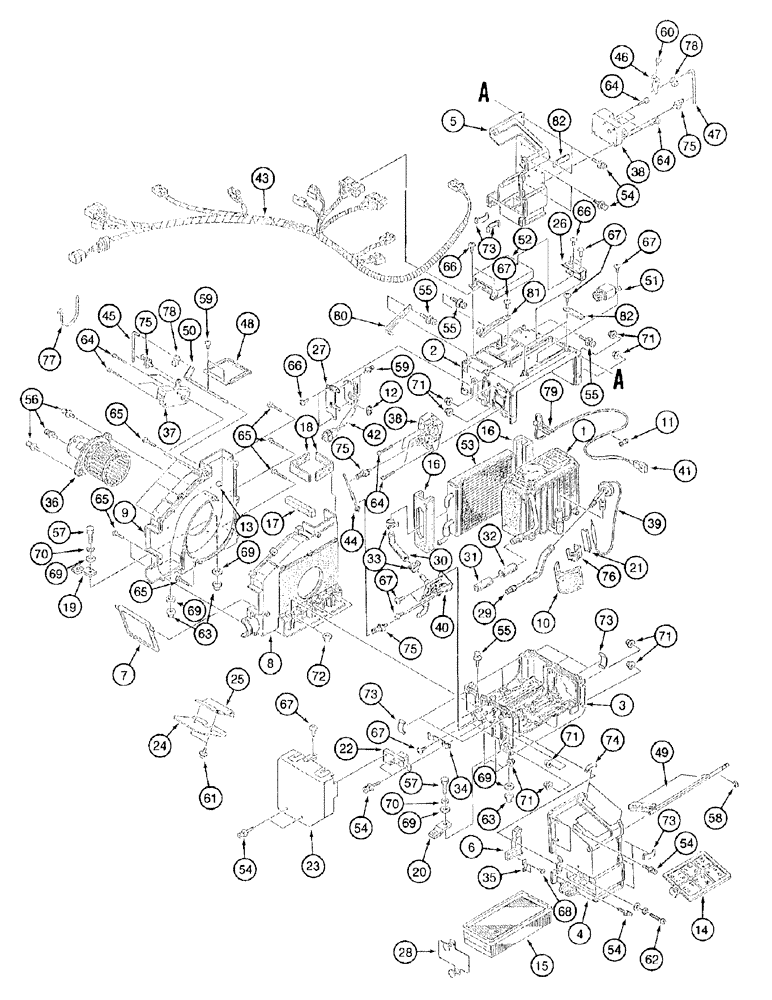 Схема запчастей Case 9050B - (9-068) - AIR CONDITIONER COMPONENTS (09) - CHASSIS/ATTACHMENTS