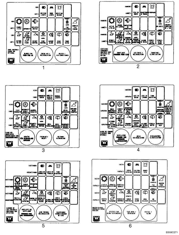 Схема запчастей Case 921E - (09-97B) - DECALS - SWITCHES (09) - CHASSIS