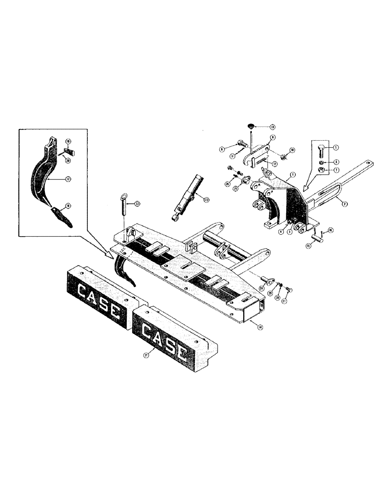 Схема запчастей Case 420C - (228) - SCARIFIER (05) - UPPERSTRUCTURE CHASSIS