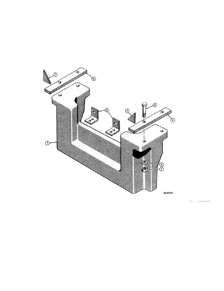 Схема запчастей Case 22 - (18) - FRONT COUNTERWEIGHT 