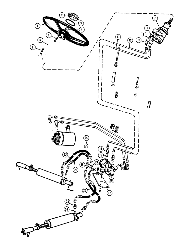 Схема запчастей Case 430CK - (092) - HYDROSTATIC POWER STEERING 