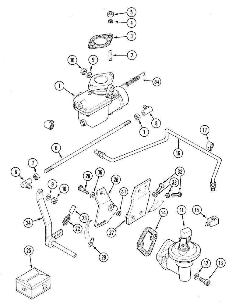 Схема запчастей Case 1835C - (3-18) - FUEL SYSTEM, TM-20 GASOLINE ENGINE (03) - FUEL SYSTEM