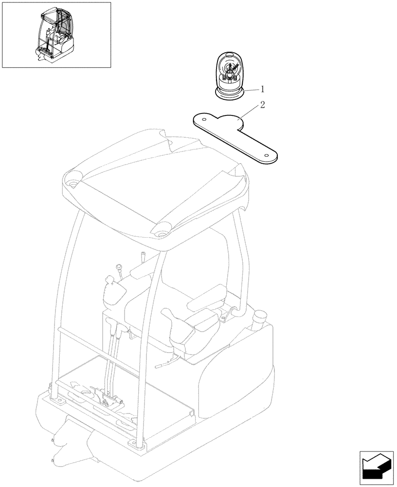 Схема запчастей Case CX16B - (5.0749[02]) - ROTATING BEACON - 747456010 (88) - ACCESSORIES