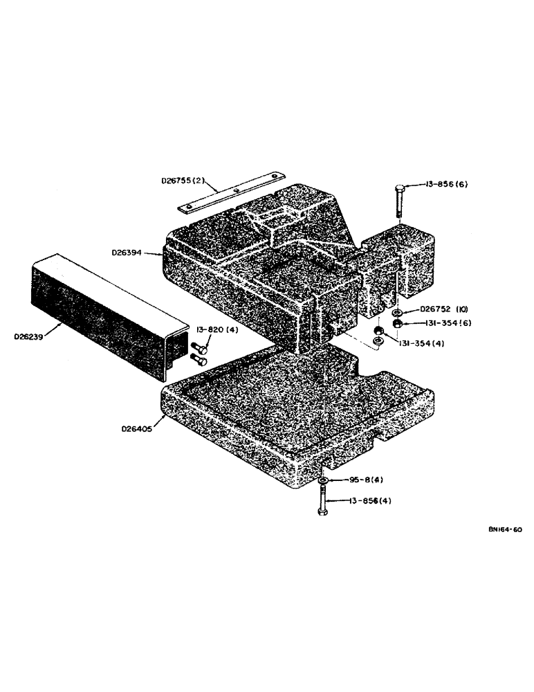 Схема запчастей Case 31 - (118) - FRONT COUNTERWEIGHT (CRAWLER TRACTOR) 