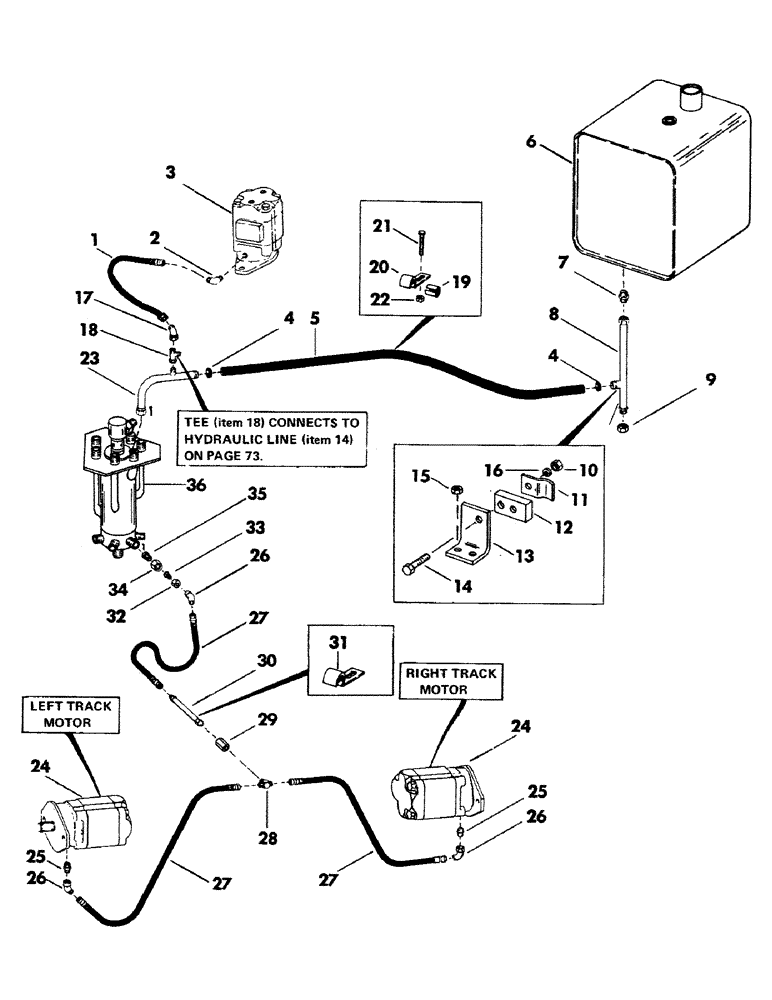 Схема запчастей Case 35YC - (115) - DRAIN HYDRAULICS (07) - HYDRAULIC SYSTEM