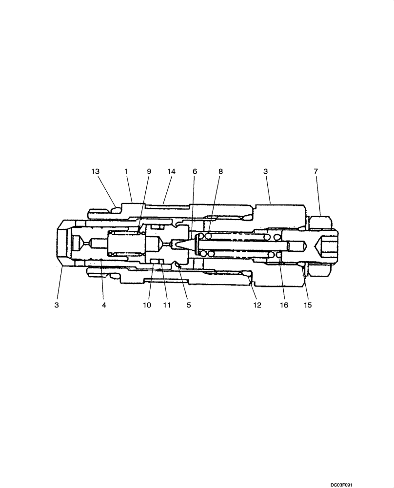 Схема запчастей Case CX14 - (08-32[00]) - VALVE ASSY - RELIEF, MAIN (08) - HYDRAULICS