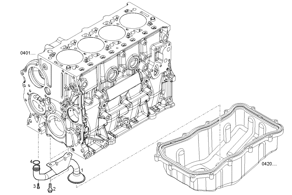 Схема запчастей Case F5CE9454G A001 - (3050.032) - SUCTION STRAINER (10) - ENGINE