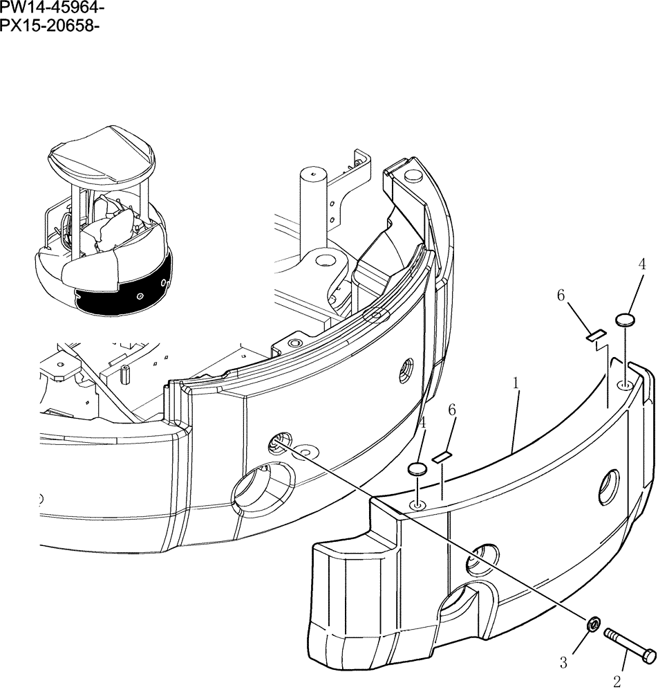 Схема запчастей Case CX31B - (016-29[1]) - COUNTERWEIGHT INSTAL (GAIN) (00) - GENERAL & PICTORIAL INDEX