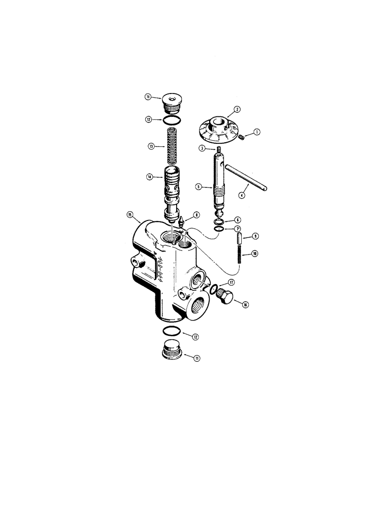 Схема запчастей Case D130 - (7-064[1]) - D64103 FLOW CONTROL VALVE 