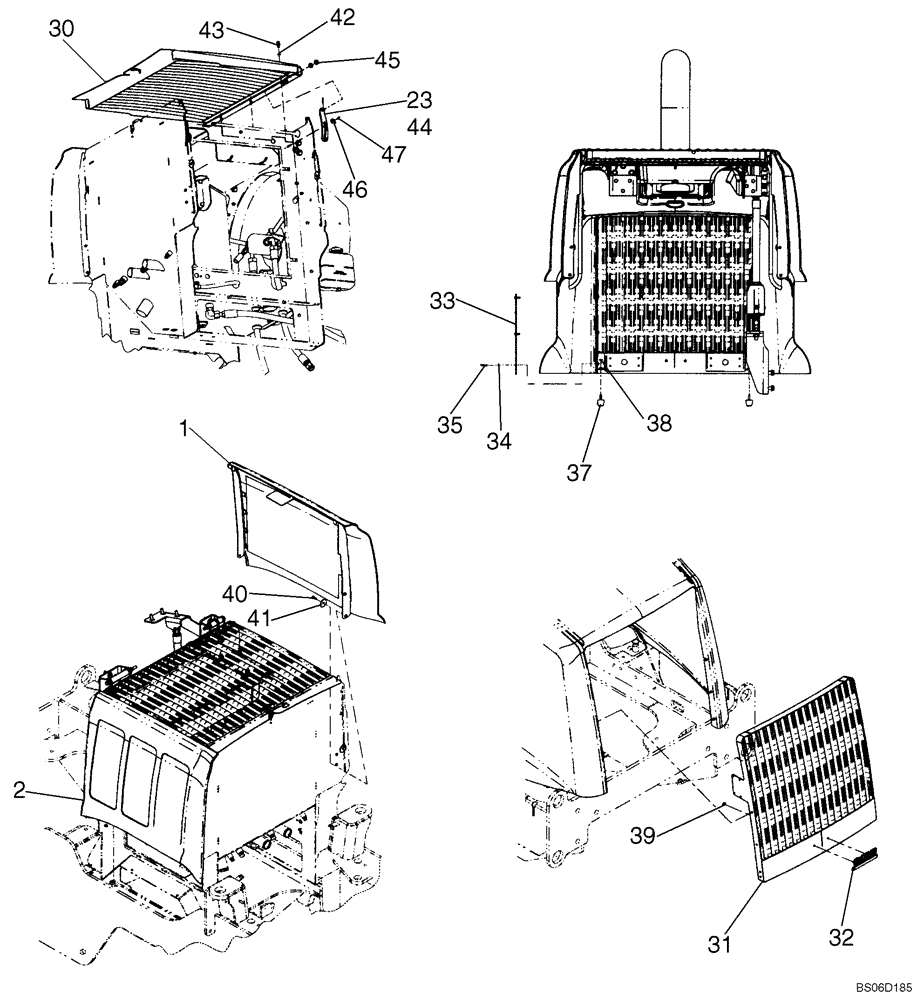 Схема запчастей Case 821E - (09-30) - HOOD - EUROPE (09) - CHASSIS