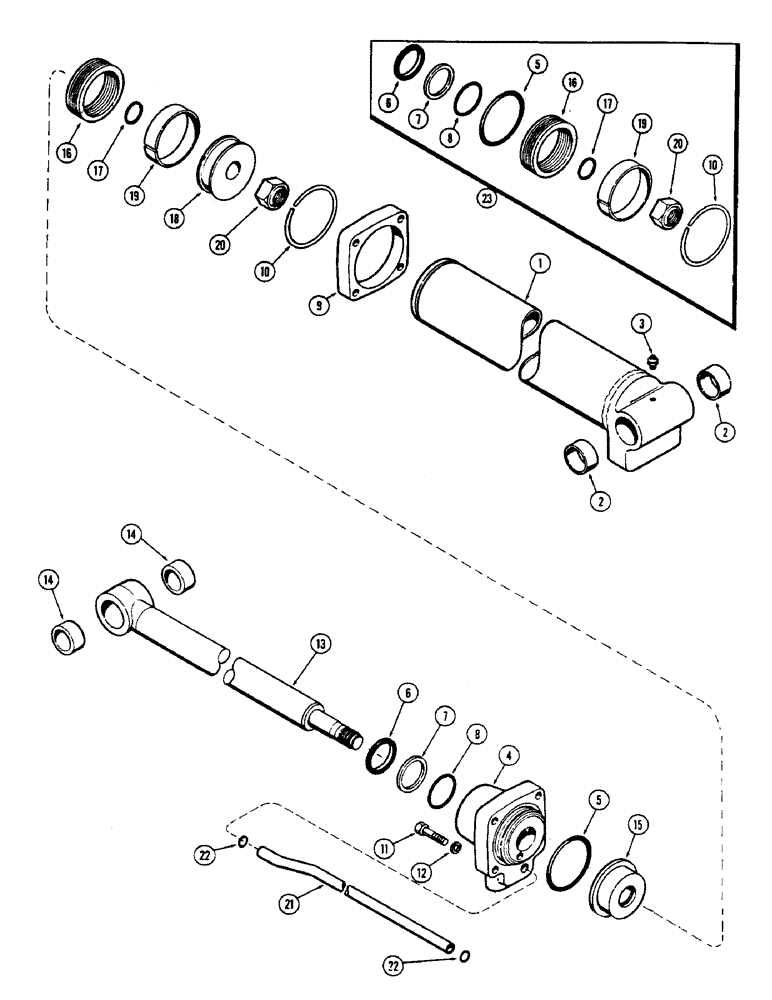 Схема запчастей Case 500 - (120) - L10869 AND L10870 LIFT CYLINDER (07) - HYDRAULIC SYSTEM