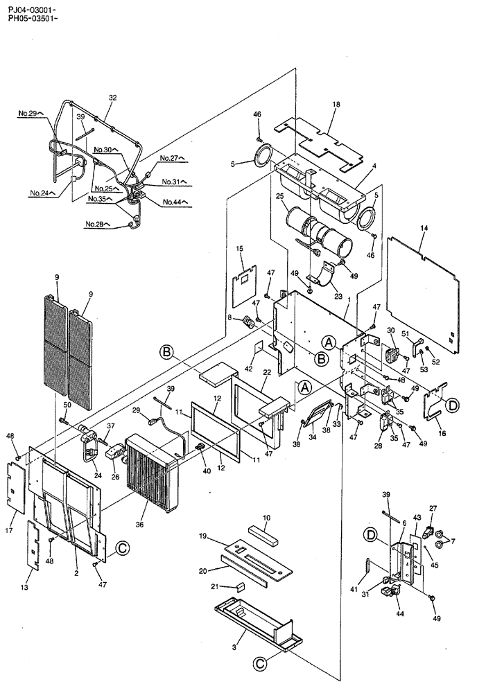 Схема запчастей Case CX50B - (06-025) - COOLER ASSEMBLY P/N PH20M00019F1 OPTIONAL PARTS