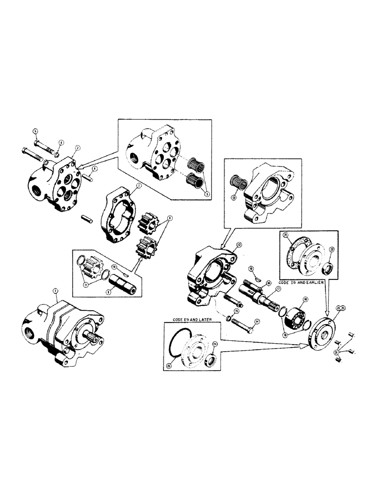 Схема запчастей Case 310 - (102) - 31614 HYDRAULIC PUMP (07) - HYDRAULIC SYSTEM