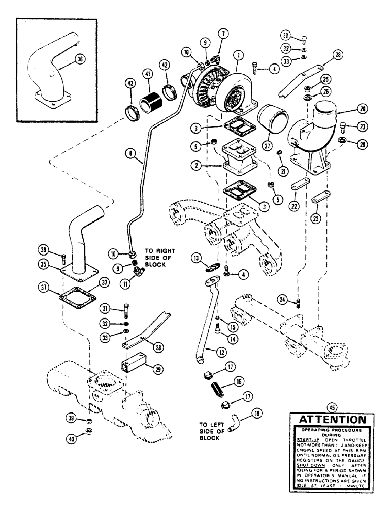 Схема запчастей Case 336B - (06) - 336BDT TURBOCHARGED ENGINES, TURBO-CHARGER & ATTACHING PARTS 