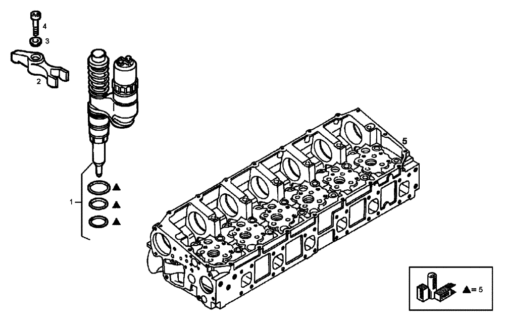 Схема запчастей Case 330B - (01A00000290[001]) - INJECTOR, FUEL SYSTEM (87522845) (01) - ENGINE